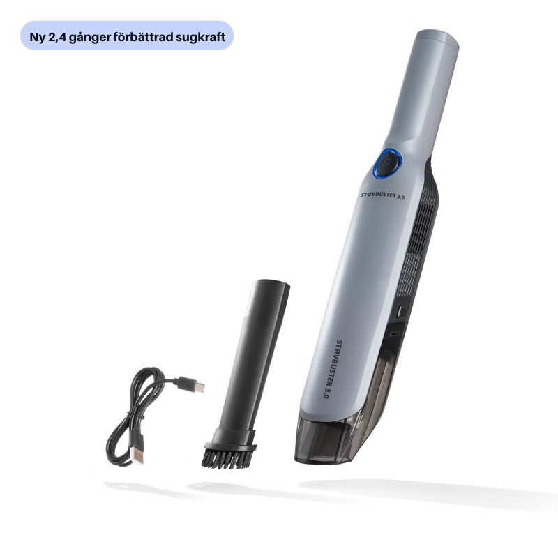 StøvBuster™ 3.0 - Tar bort djurhår, sand och smulor på mindre än 10 minuter.